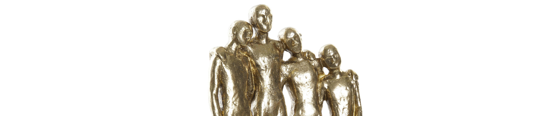 FIGURA RESINA 18,5X6,5X28 AMIGOS DORADO