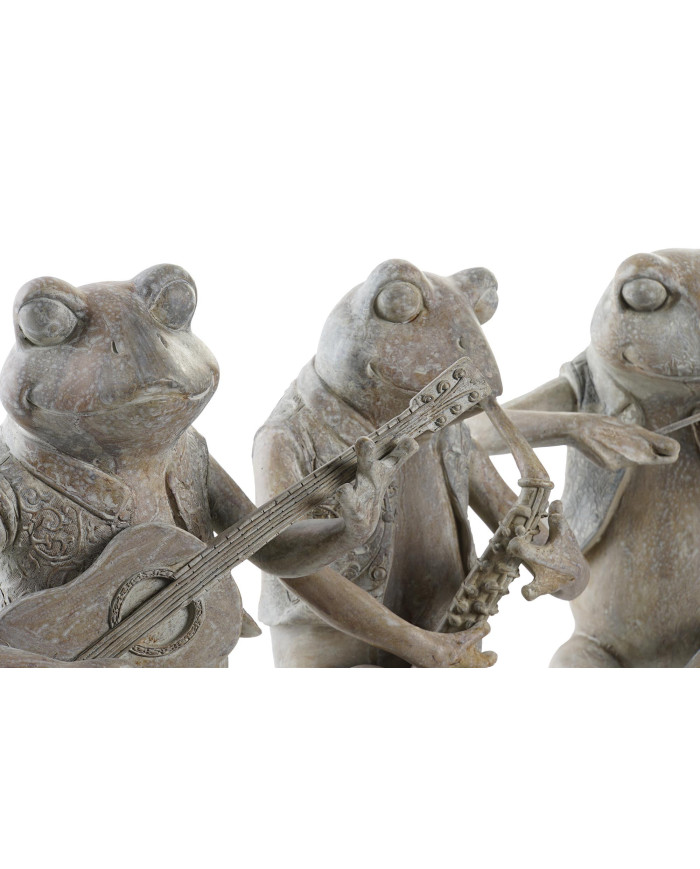 FIGURA RESINA 23X19,5X22,5 RANA MUSICO 3 SURT.