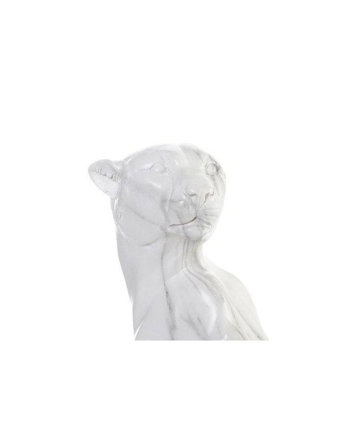 FIGURA RESINA 25X18X41 LEOPARDO SIMIL MARMOL