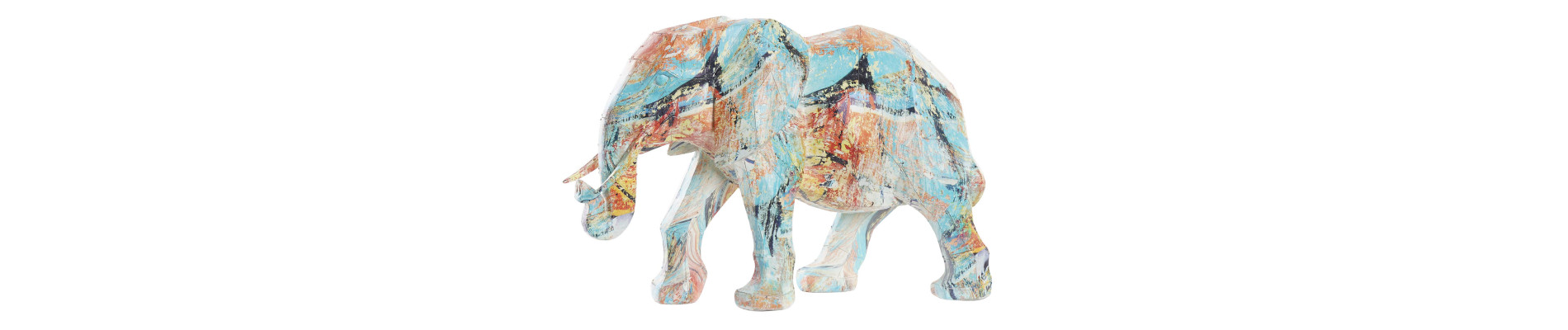 FIGURA RESINA 29,5X8,5X15 LEOPARDO MULTICOLOR
