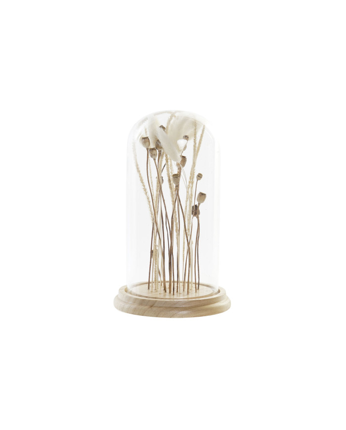 DECORACION FLOR SECA CRISTAL 15X15X26 ESPIGAS