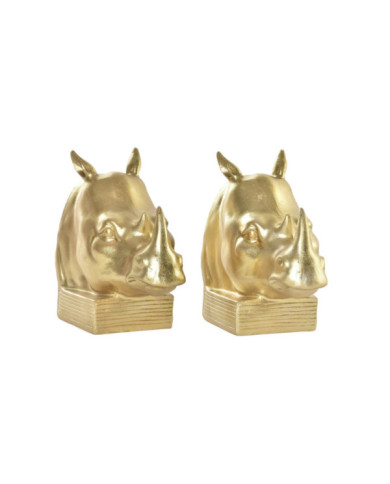 SUJETALIBROS SET 2 RESINA 15X7,5X14,5 DORADO
