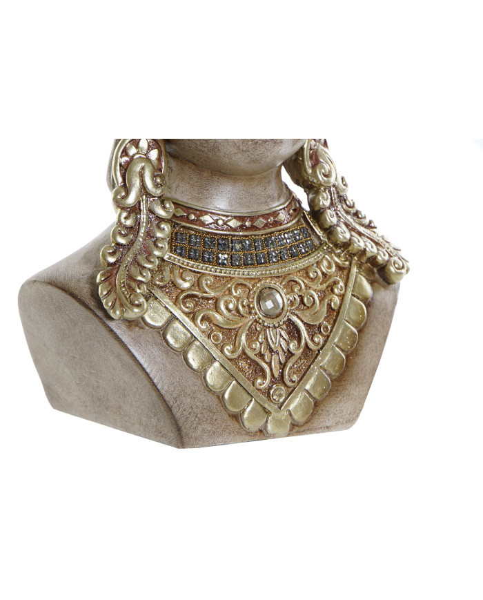 FIGURA RESINA 15X9X30 BUDA CABEZA DORADO