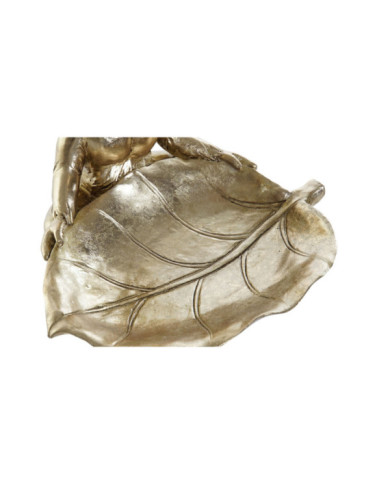 FIGURA RESINA 23X20,4X14,8 MONO HOJA DORADO