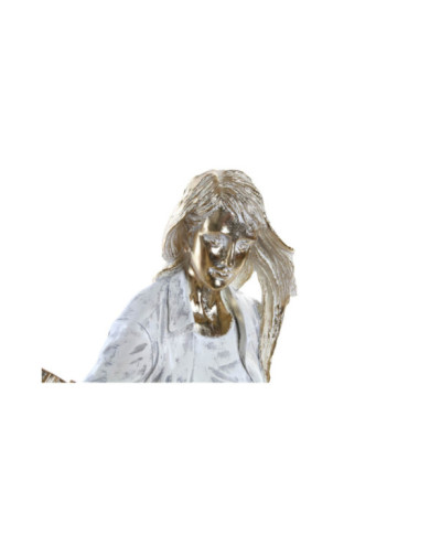 FIGURA RESINA 37X25X50 MUSICO BLANCO