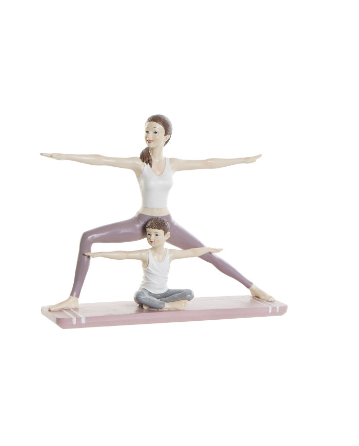 FIGURA RESINA 24X6,5X19,5 MAMA YOGA ROSA