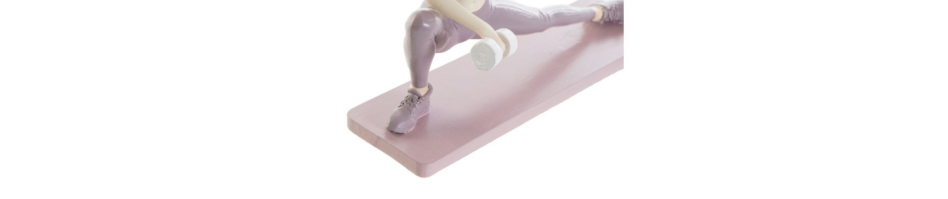FIGURA RESINA 20X8X16,5 CHICA YOGA ROSA