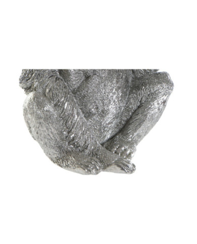 FIGURA RESINA 18,5X16,5X25,5 ORANGUTAN PLATEADO