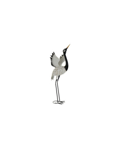 FIGURA METAL 40X46X101 GARZA BLANCO