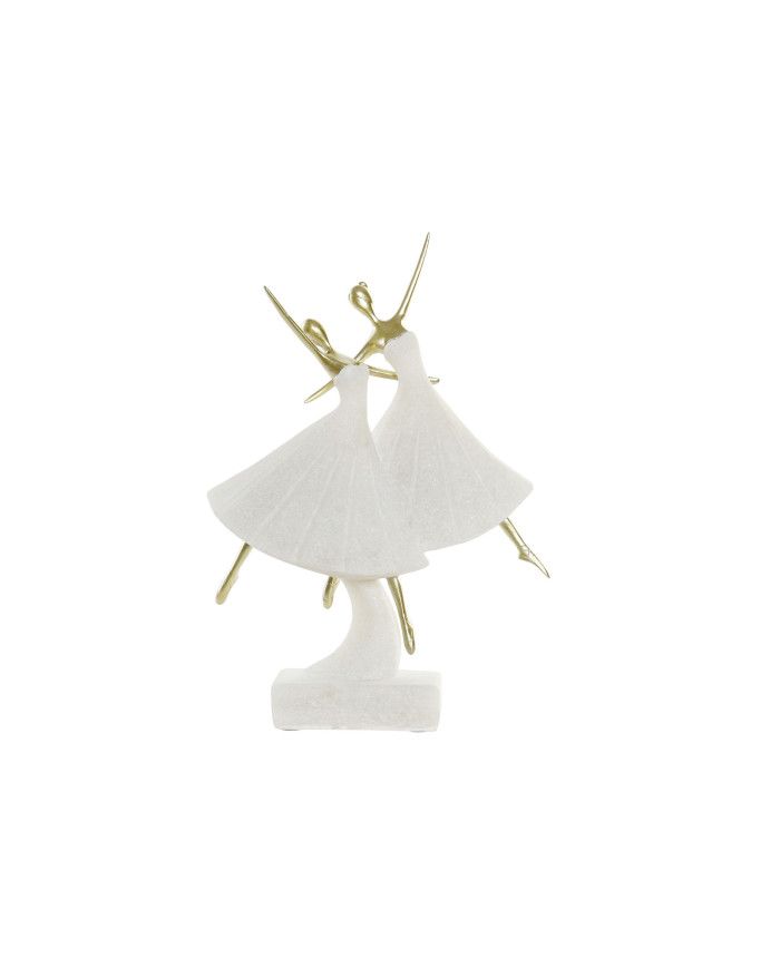 FIGURA RESINA 24X9X35 BAILARINAS CUARZO BLANCO
