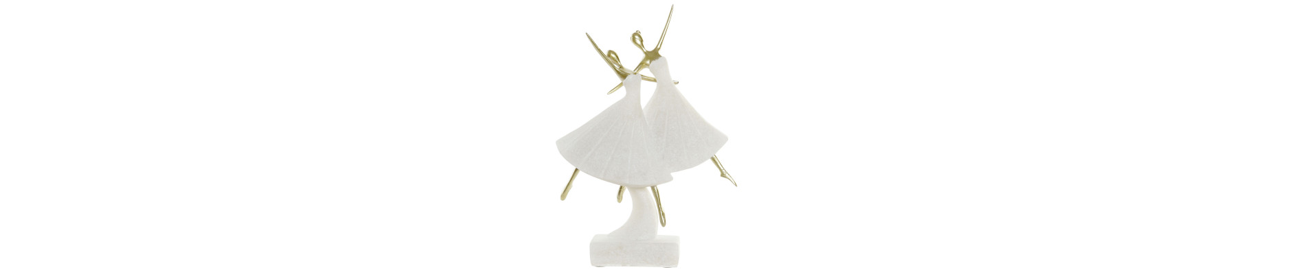 FIGURA RESINA 13,5X12,5X40 BAILARINA CUARZO BLANCO