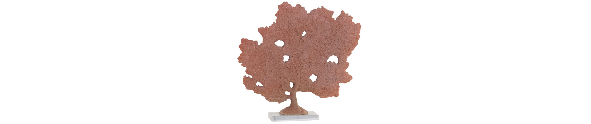FIGURA RESINA MARMOL 41,5X8X39,5 CORAL