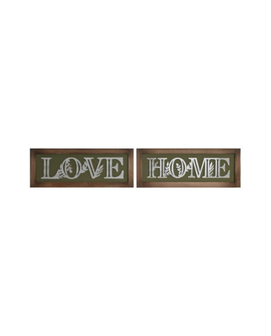 DECORACION PARED MADERA 60X2X23 HOME LOVE 2 SURT.