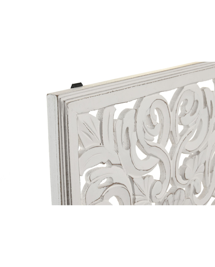 DECORACION PARED MDF 45X2X45 DESGASTADO BLANCO