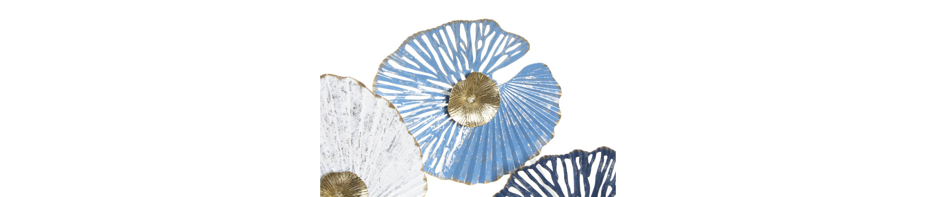 DECORACION PARED METAL 158X8X64 CIRCULOS AZUL
