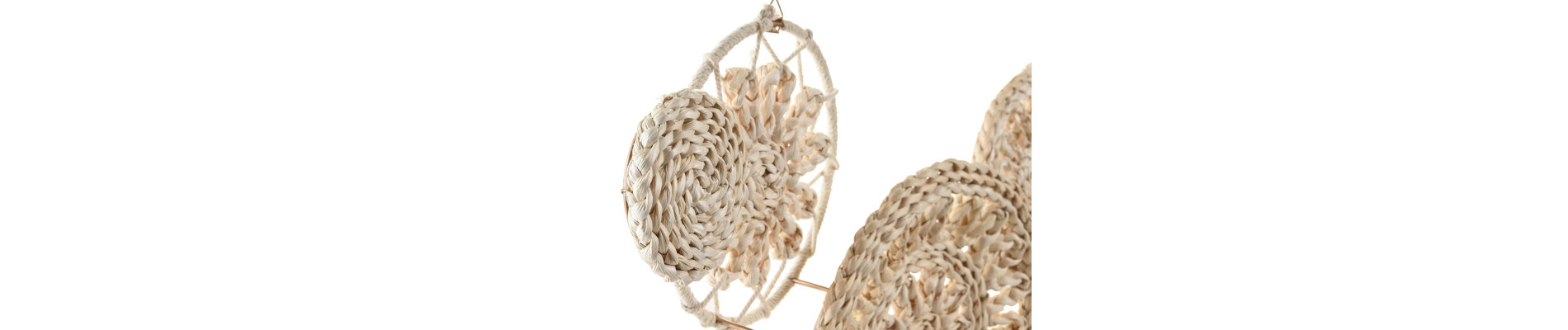 DECORACION PARED FIBRA MAIZ 79X7X41,5 NATURAL