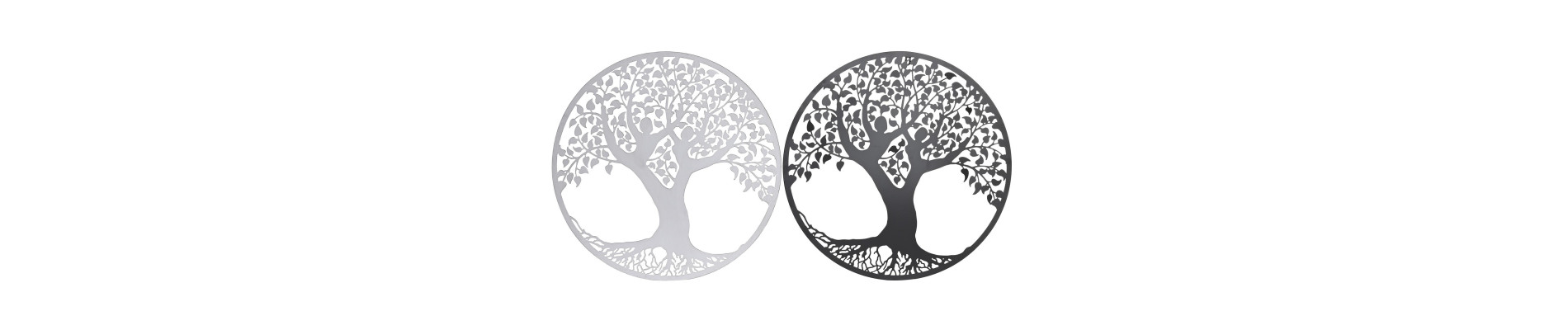 DECORACION PARED METAL 100X1X100 ARBOL 2 SURT.