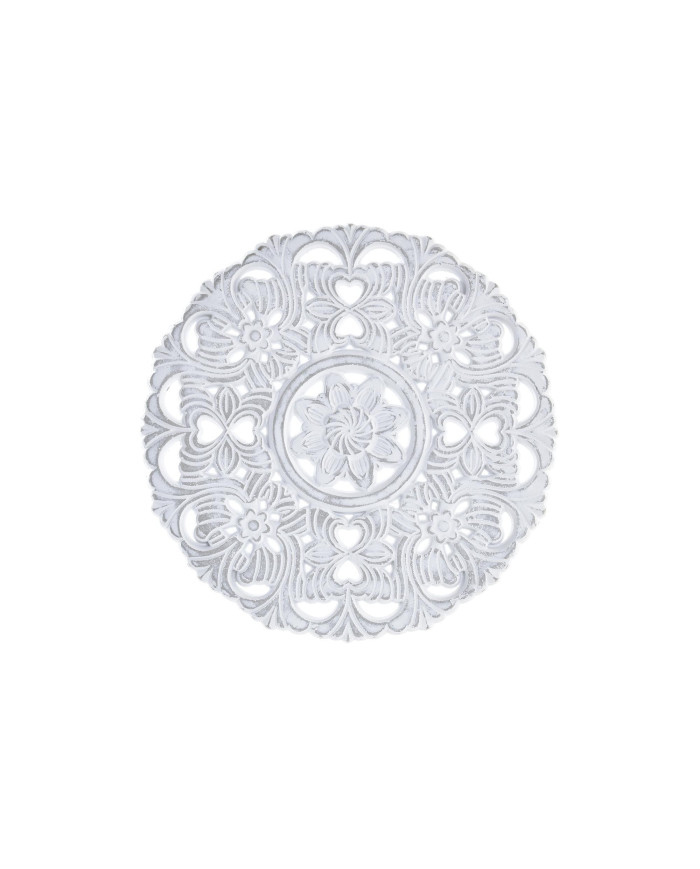 DECORACION PARED MDF 38X2X38 MANDALA DECAPE BLANCO