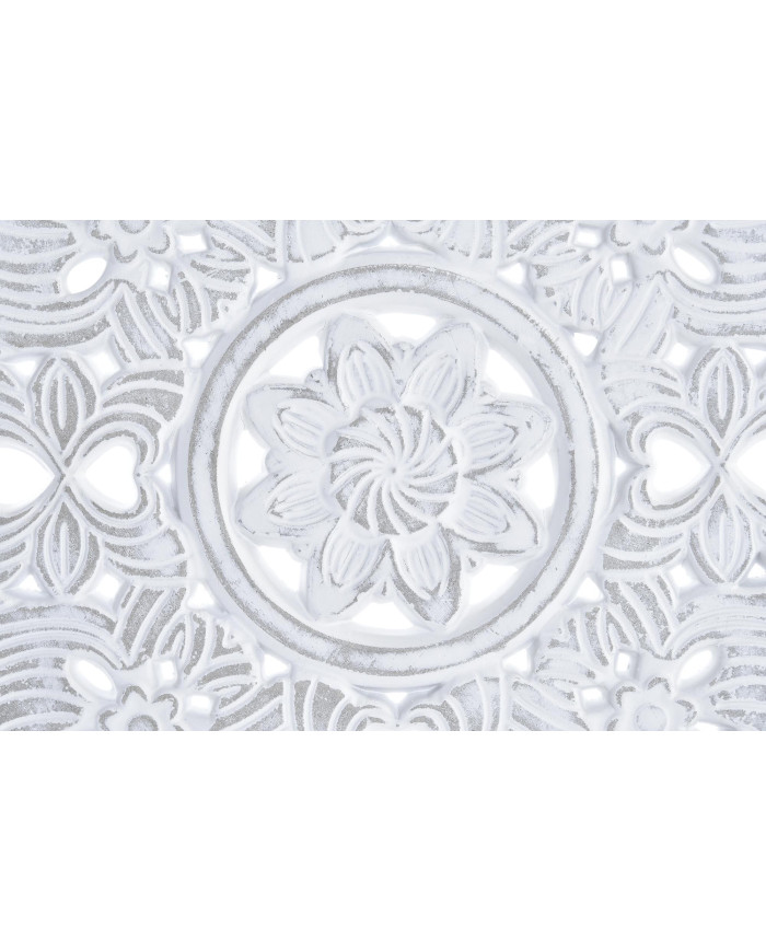 DECORACION PARED MDF 38X2X38 MANDALA DECAPE BLANCO