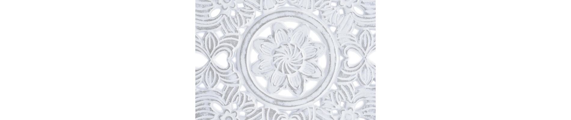DECORACION PARED MDF 38X2X38 MANDALA DECAPE BLANCO