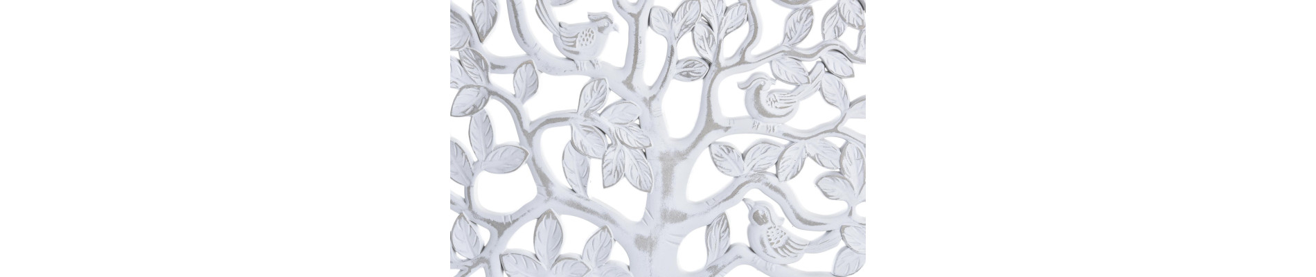 DECORACION PARED MDF 80X2X80 ARBOL DECAPE BLANCO