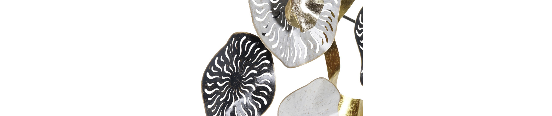 DECORACION PARED METAL 121,3X5,7X57 ABSTRACTO