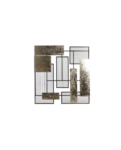 DECORACION PARED METAL 89X4,5X97 ABSTRACTO NEGRO
