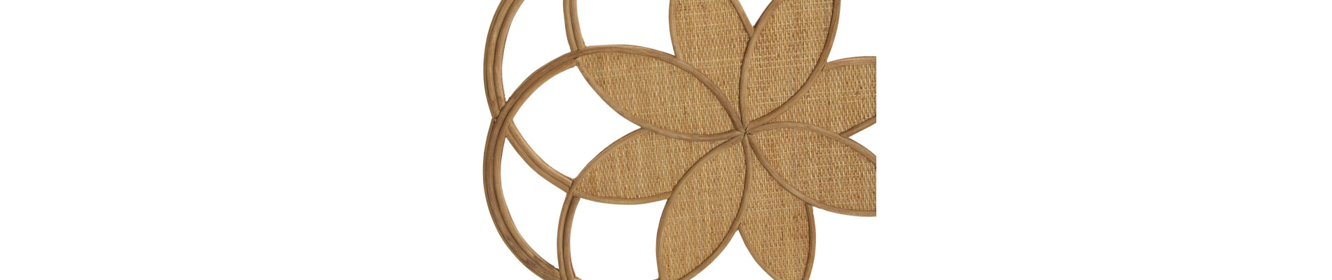 DECORACION PARED RATAN 81X1X81 NATURAL MARRON