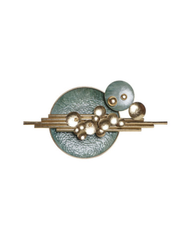 DECORACION PARED METAL 118,7X10X64 DORADO