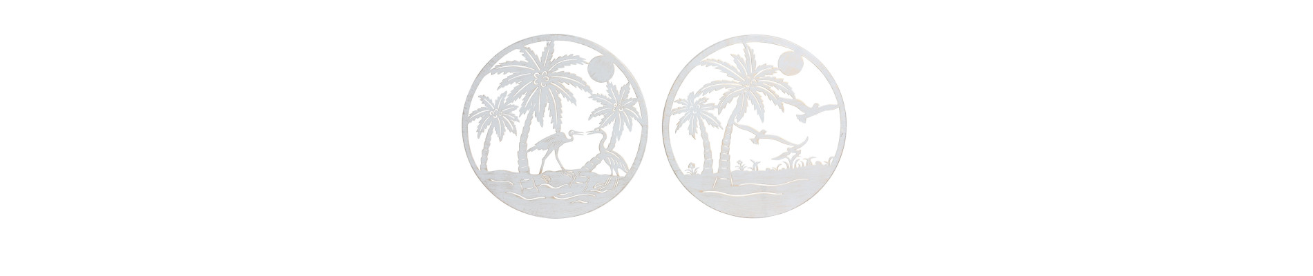 DECORACION PARED METAL 40X1X40 PALMERAS 2 SURT.