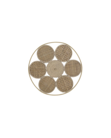 DECORACION PARED RATAN 45,5X2X45,5 NATURAL
