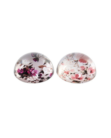 PISAPAPELES CRISTAL 8X8X4 FLORES 2 SURT.