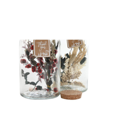 DECORACION CRISTAL FLOR SECA 10X10X20 2 SURT.