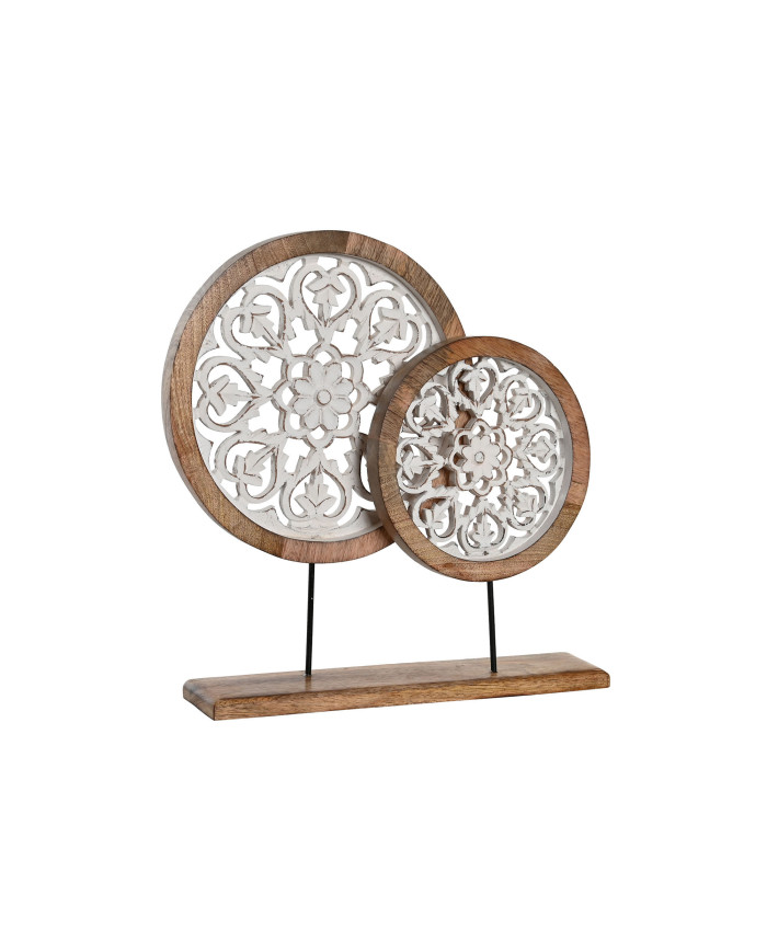 DECORACION MANGO HIERRO 36X8X38 MANDALA MARRON