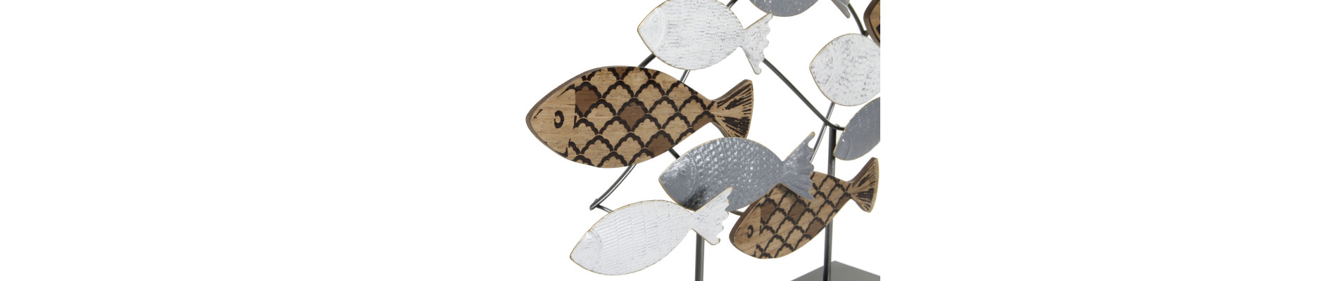 DECORACION METAL 65,4X9,5X43 PECES 2 SURT.