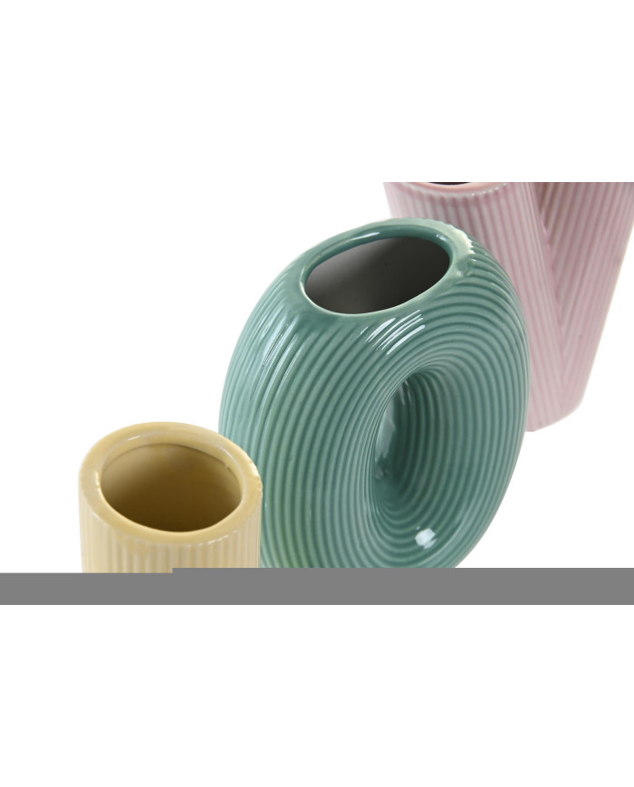 DECORACION SET 4 GRES 6,5X4X9,5 LOVE MULTICOLOR