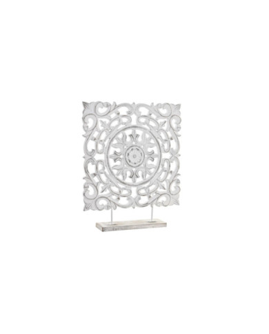 DECORACION MDF METAL 39X7X47 DESGASTADO BLANCO