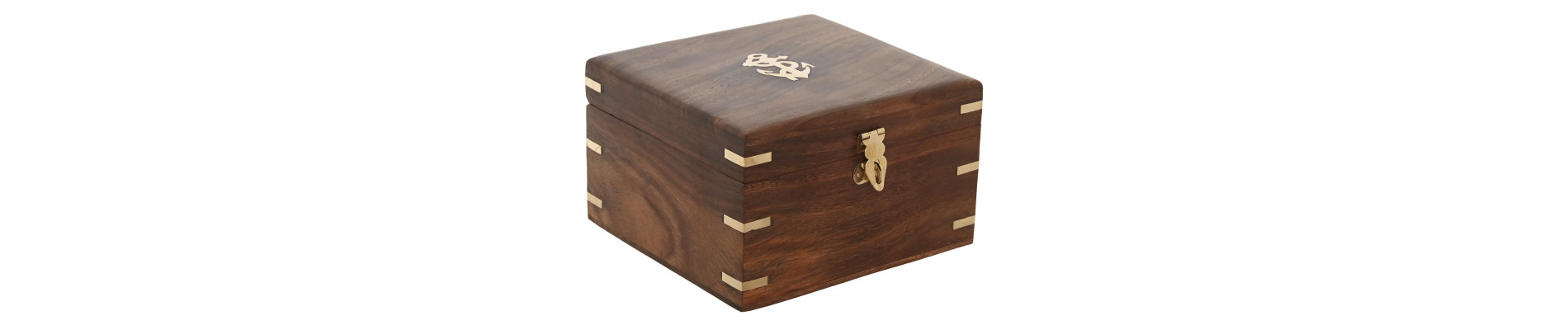 SEXTANTE LATON MADERA 12,5X10X5 CON CAJA BRILLANTE