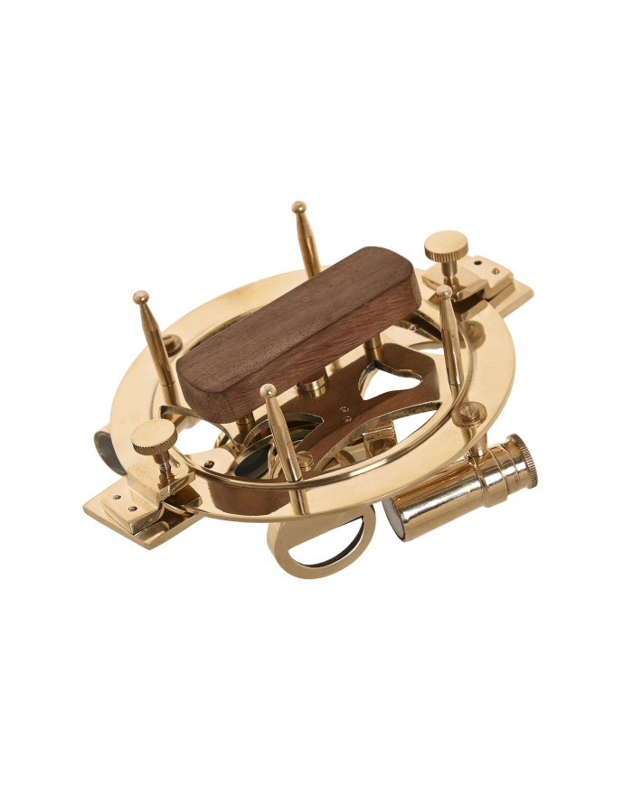 SEXTANTE LATON MADERA 12,5X10X5 CON CAJA BRILLANTE