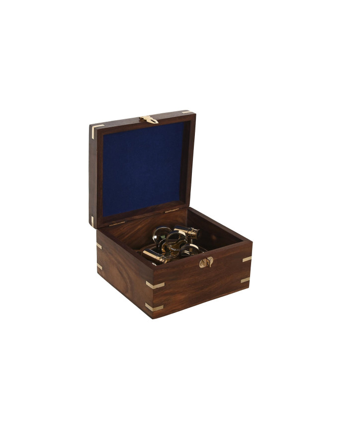 SEXTANTE LATON MADERA 12,5X10X5 CON CAJA BRILLANTE