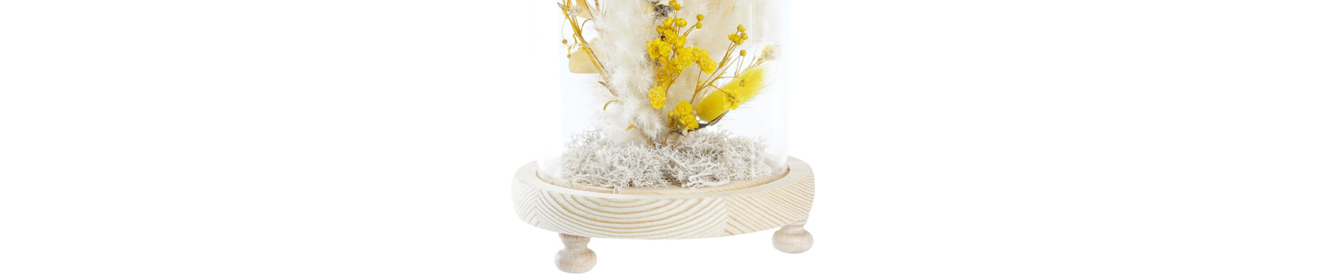 DECORACION FLOR SECA CRISTAL 12X12X21 2 SURT.