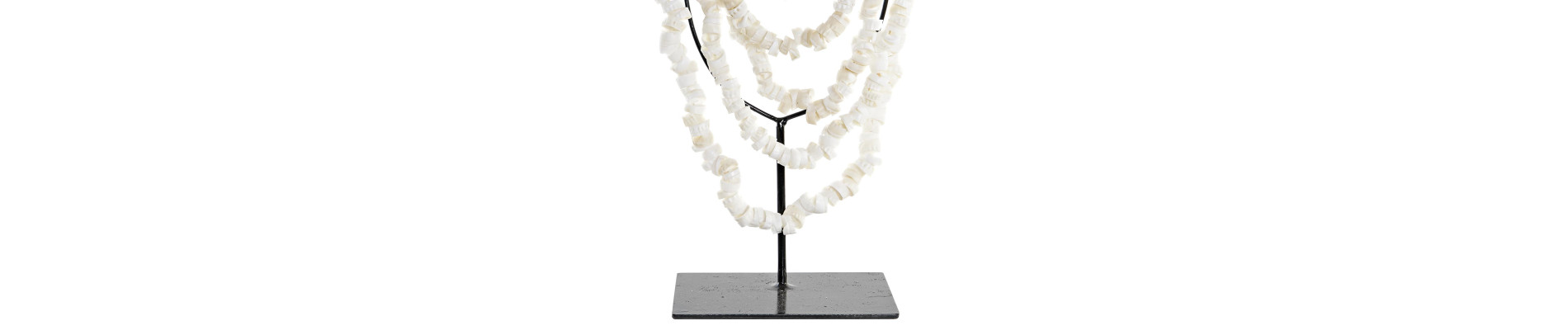 DECORACION CONCHAS HIERRO 21X10X62 COLLAR BLANCO
