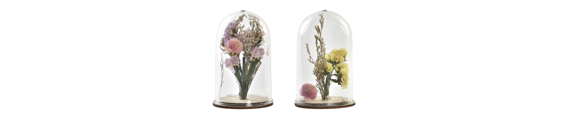 DECORACION FLOR SECA CRISTAL 8X8X13 2 SURT.