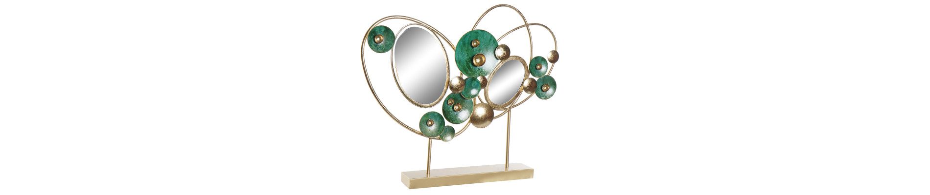 FIGURA RESINA ESPEJO 18X13X23 DAMA DORADO 3 SURT.