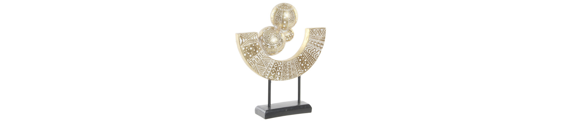 DECORACION RESINA METAL 35X10,5X39,5 ABSTRACTO