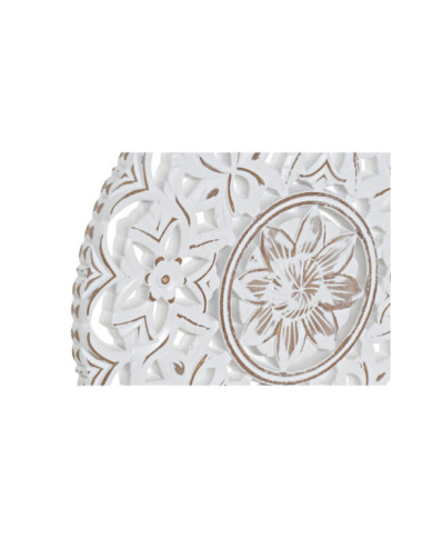 DECORACION MDF 41X8X49 MANDALA BLANCO