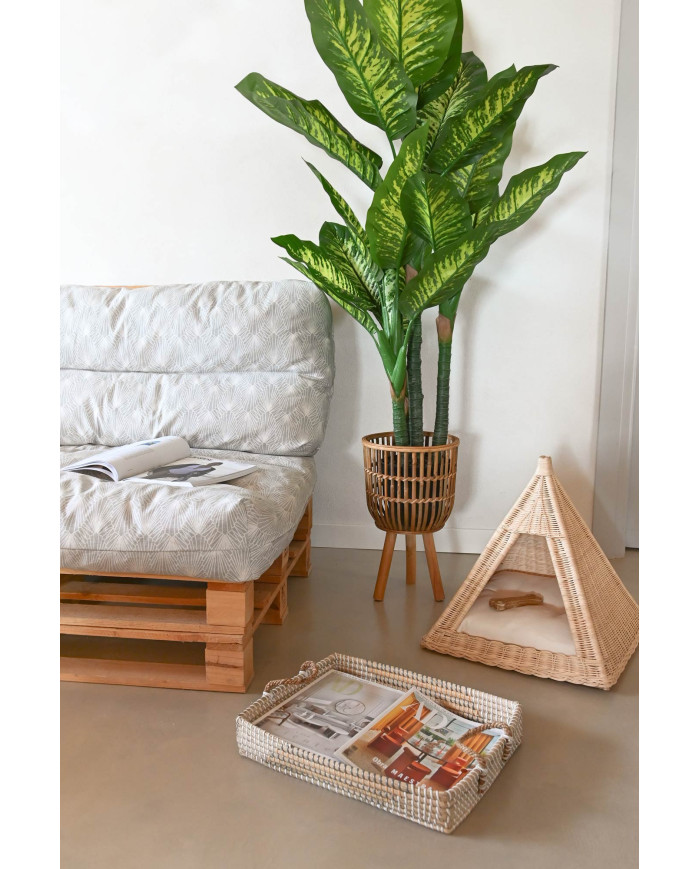 BANDEJA DECORACION SET 2 SEAGRASS 52X38X15 NATURAL