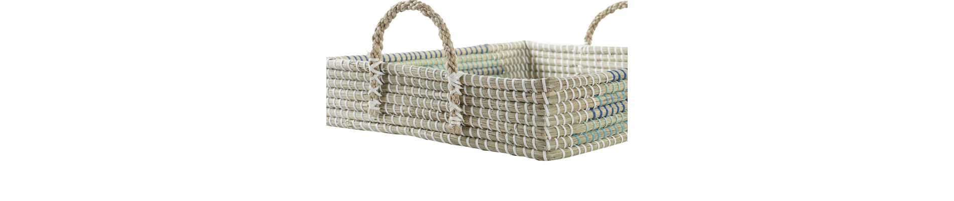 BANDEJA DECORACION SET 2 SEAGRASS 48X38X15