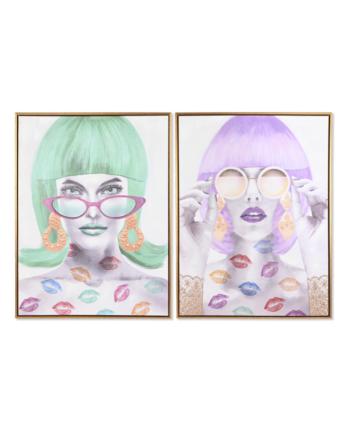 CUADRO LIENZO PS 60X3,5X80 CHICA FASHION 2 SURT.