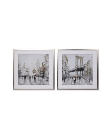 CUADRO LIENZO PS 63X3X63 NEW YORK LONDON 2 SURT.